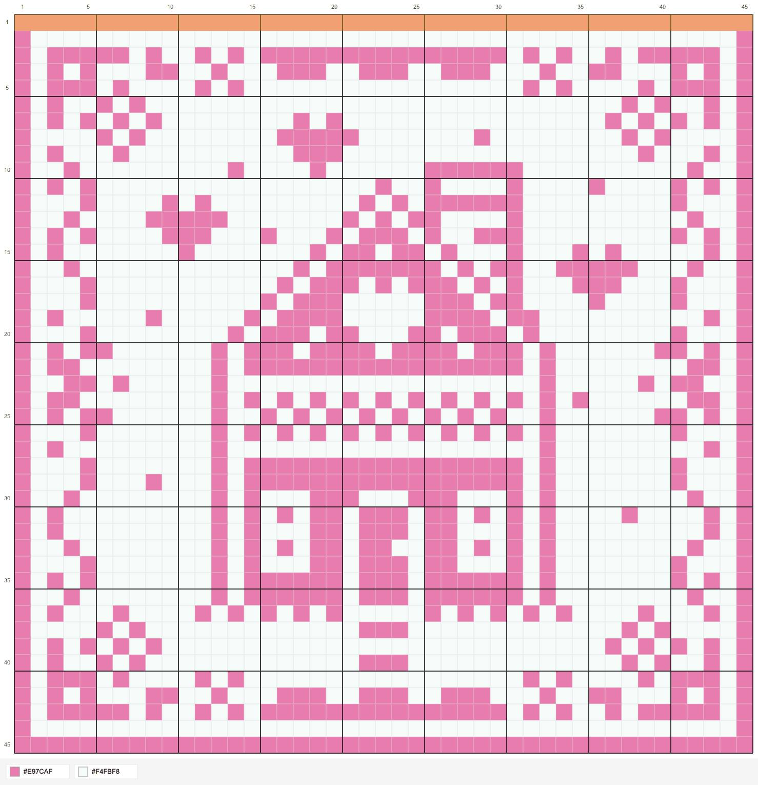 사용자가 KnittyCat으로 만든 격자 도안